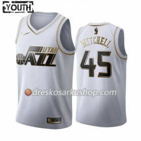 Dječji NBA Dres Utah Jazz Donovan Mitchell 45 Nike 2019-20 Bijela Golden Edition Swingman